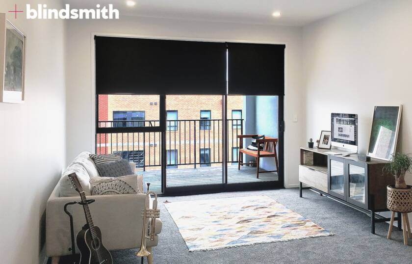 Updated Blockout Roller Blinds photo 2 sliding door